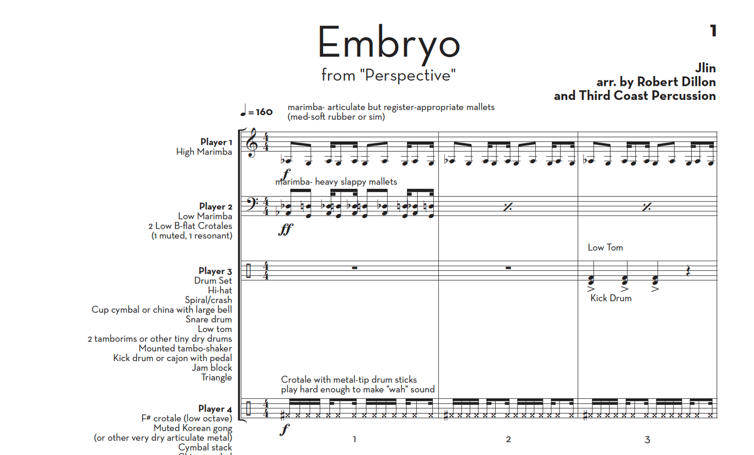 Image of "Embryo" from Perspective - Score and Parts