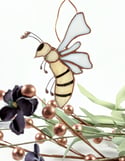 Queen Honey Bee Stained Glass Suncatcher
