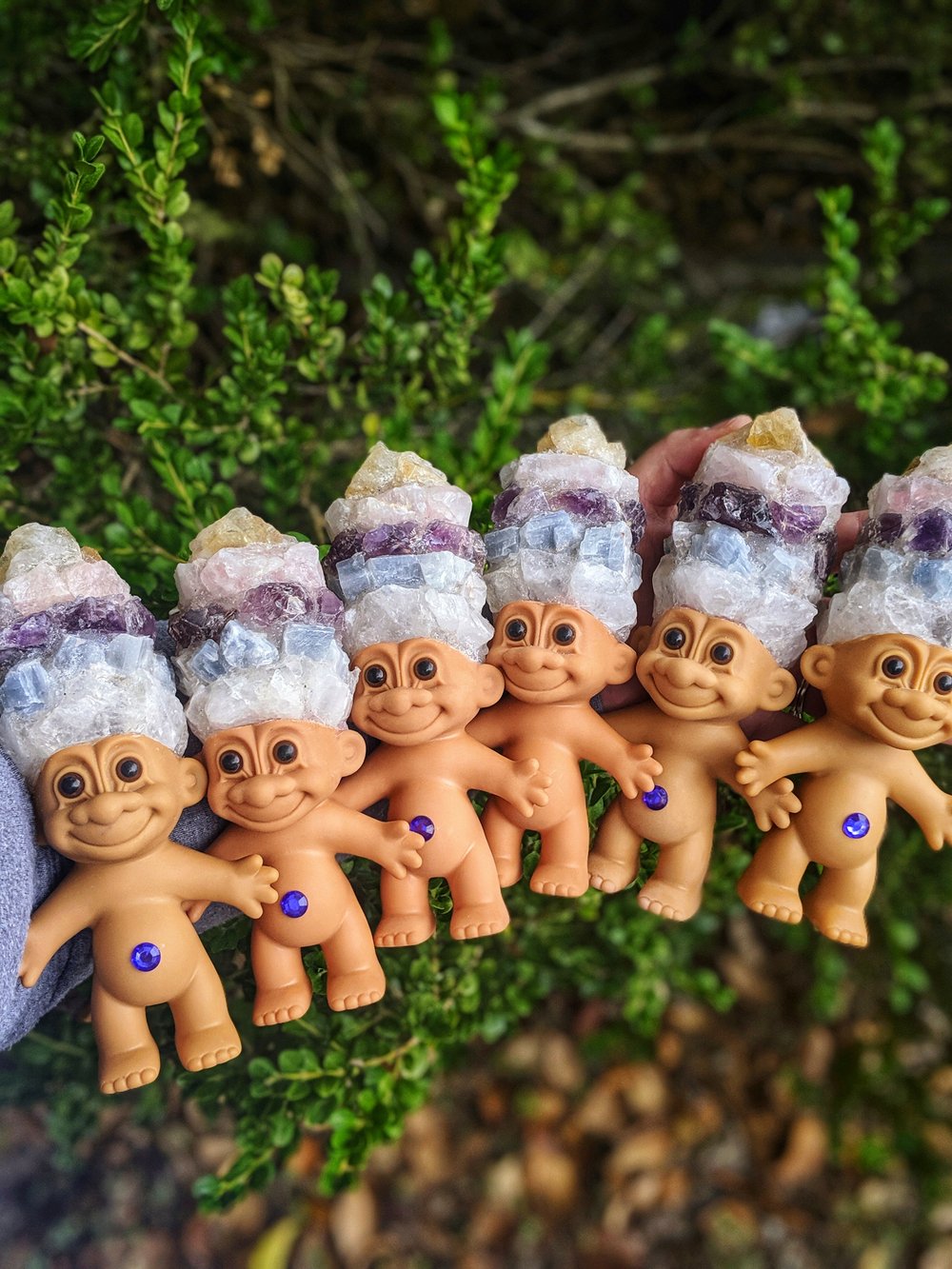 MADE TO ORDER: Rainbow Crystal Troll Adult 6"