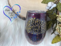 Image 2 of 14oz Bless Your Heart Wine Tumbler