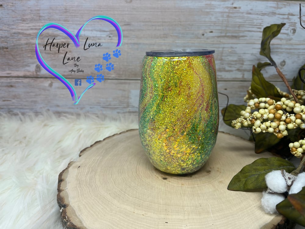 Image of 14oz Boss Babe Hustle Wine Tumbler
