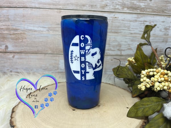 Image of 16oz Cowboys Mug with Football Player decal