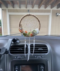 Image 2 of Rearview Mirror Dreamcatcher - Skull