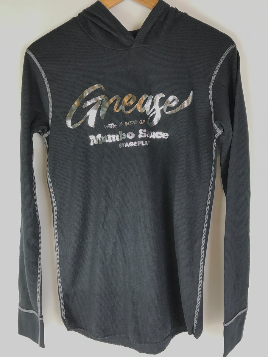 Image of LOVE DC GOGO X DC BLACK BROADWAY "Grease" Waffle Hooded T-shirt