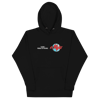 Crimson Red ''GLOBAL'' Unisex Hoodie - Black