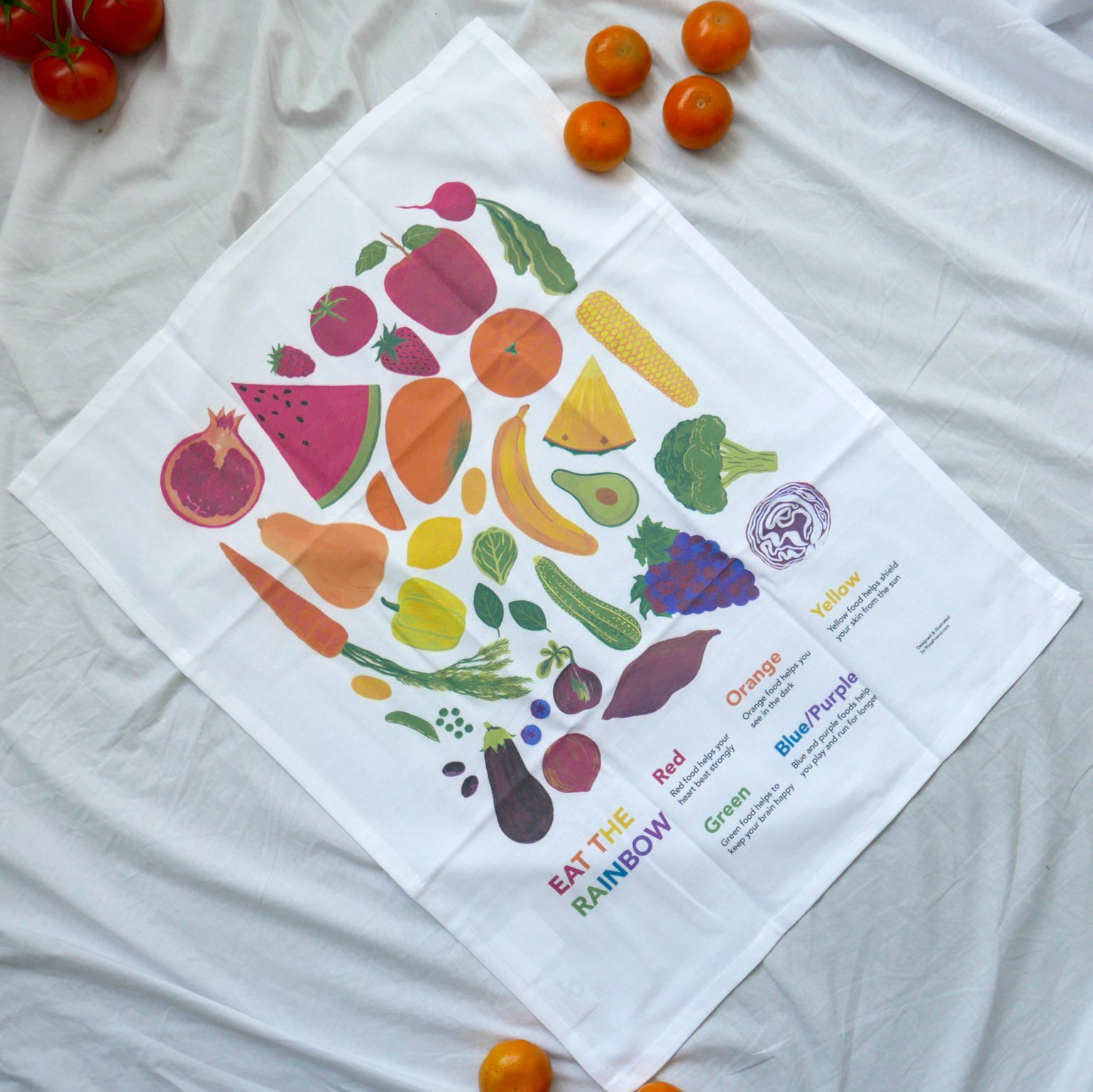 Image of Eat the Rainbow Tea Towel