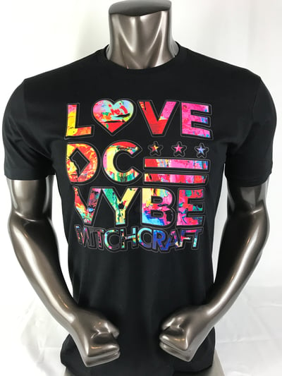 Image of LOVE DC GO-GO MITCHCRAFT X DC VYBE -black "VYBE" T-shirt
