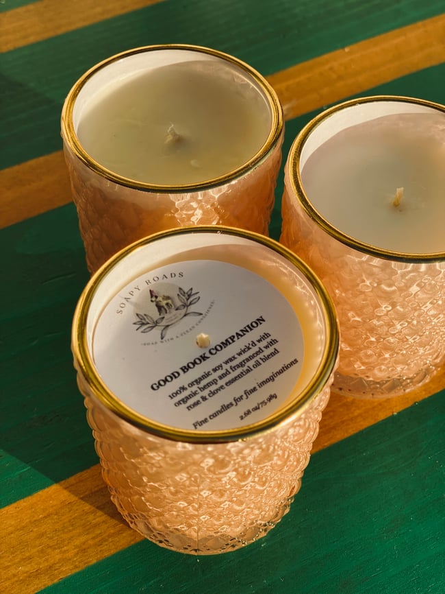 Good Book Companion Votive (rose & clove)