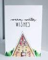 Warmest Wishes Cabin Holiday Card