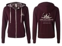 Burgundy Zip Up Hoodie