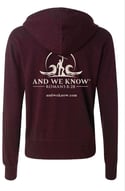 Burgundy Zip Up Hoodie