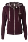 Burgundy Zip Up Hoodie