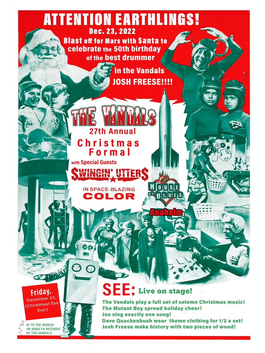 Vandals 2022 Christmas Formal Official Poster The Vandals