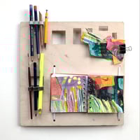 Image 5 of Small square spiral bound sketchbook (brown pages)