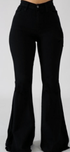 Bell Bottom Jeans - Black