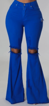 Bell Bottom Jeans - Royal Blue