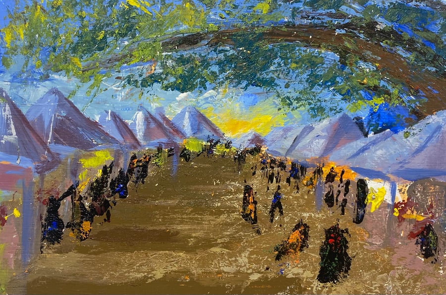 Image of Farmer's Market - 9" x 12" print