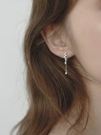 Starlight Waterfall 925 Sterling Silver Zircon Earring