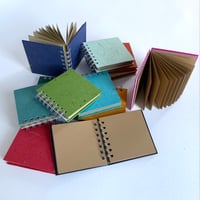 Image 1 of Small square spiral bound sketchbook (brown pages)