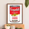 Andy Warhol | Cheddar Cheese Soup | Campbell's Soup Cans | Pop Art Posters | Modern Art Prints