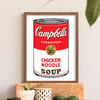 Andy Warhol | Chicken Noodle Soup | Campbell's Soup Cans | Pop Art Posters | Modern Art Prints