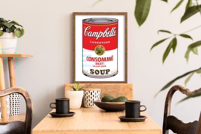 Andy Warhol | Consomme (Gelatin) Soup | Campbell's Soup Cans | Pop Art Posters | Modern Art Prints