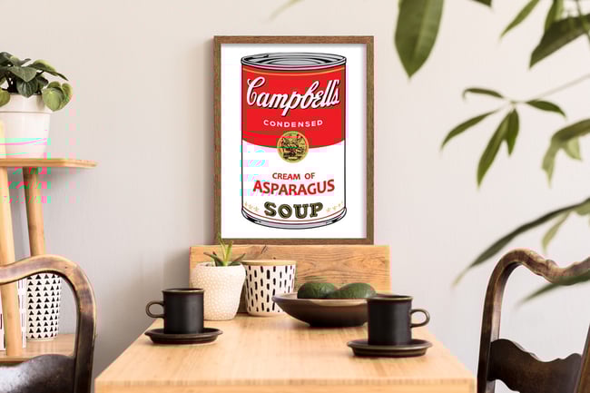 Andy Warhol | Cream of Asparagus Soup | Campbell's Soup Cans | Pop Art Posters | Modern Art Prints