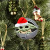 Baby Yoda Christmas Tree Flat Hanging Ornament