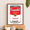 Andy Warhol | Onion Soup | Campbell's Soup Cans | Pop Art Posters | Modern Art Prints