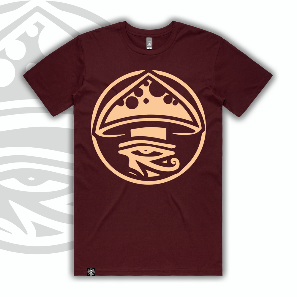 Image of Horus Logo Tee Burgundy
