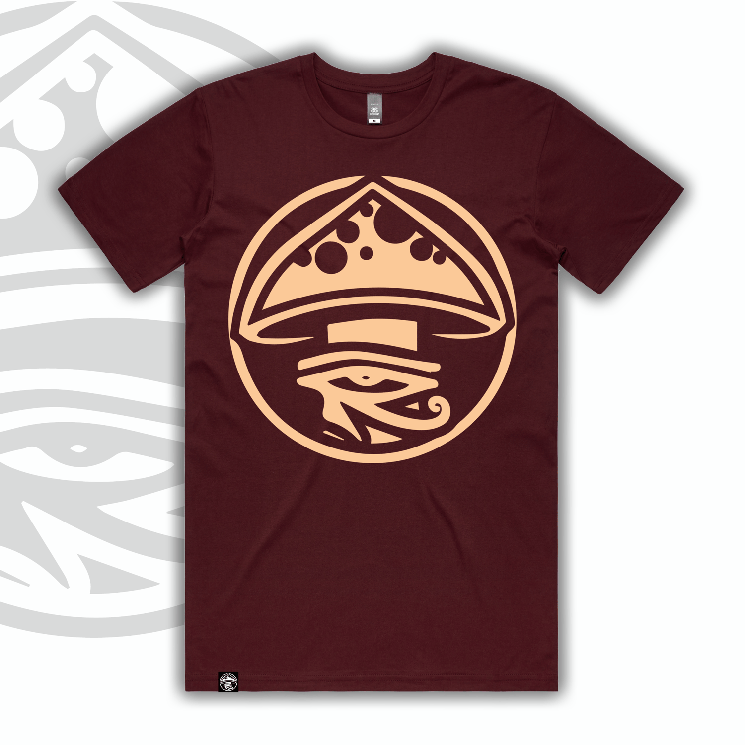 Image of Horus Logo Tee Burgundy