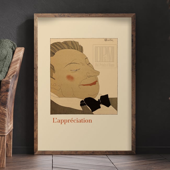 Charles Martin | L'Apreciation | Monseigneur le Vin | 1927 | Wall Art Print | Home Decor