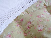 Image 4 of Sweet Sage Green Floral Single Eiderdown - Ready to Leave!