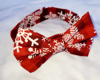 Image 1 of Plaid snow flake ❄ Neck bow tie 🎀 