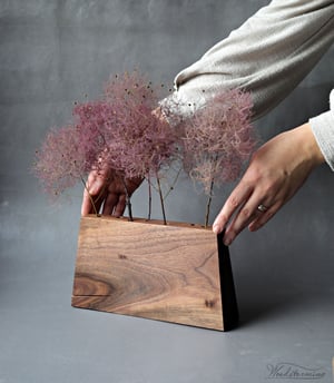 Image of Large wabi-sabi vase with natural cracks and knots 