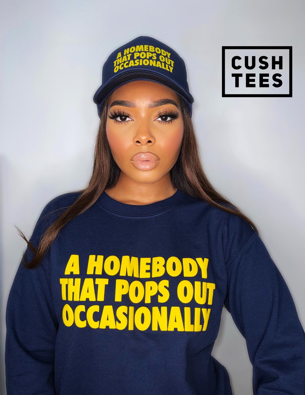 A homebody that pops out occasionally (Unisex Sweatshirt) Puff print