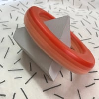 Image 2 of NEW! Chunky ombré bright orange bangle