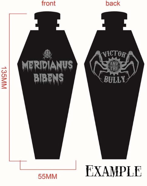 Image of Victor and the Bully Coffin Shaped Hip Flask - 100ml