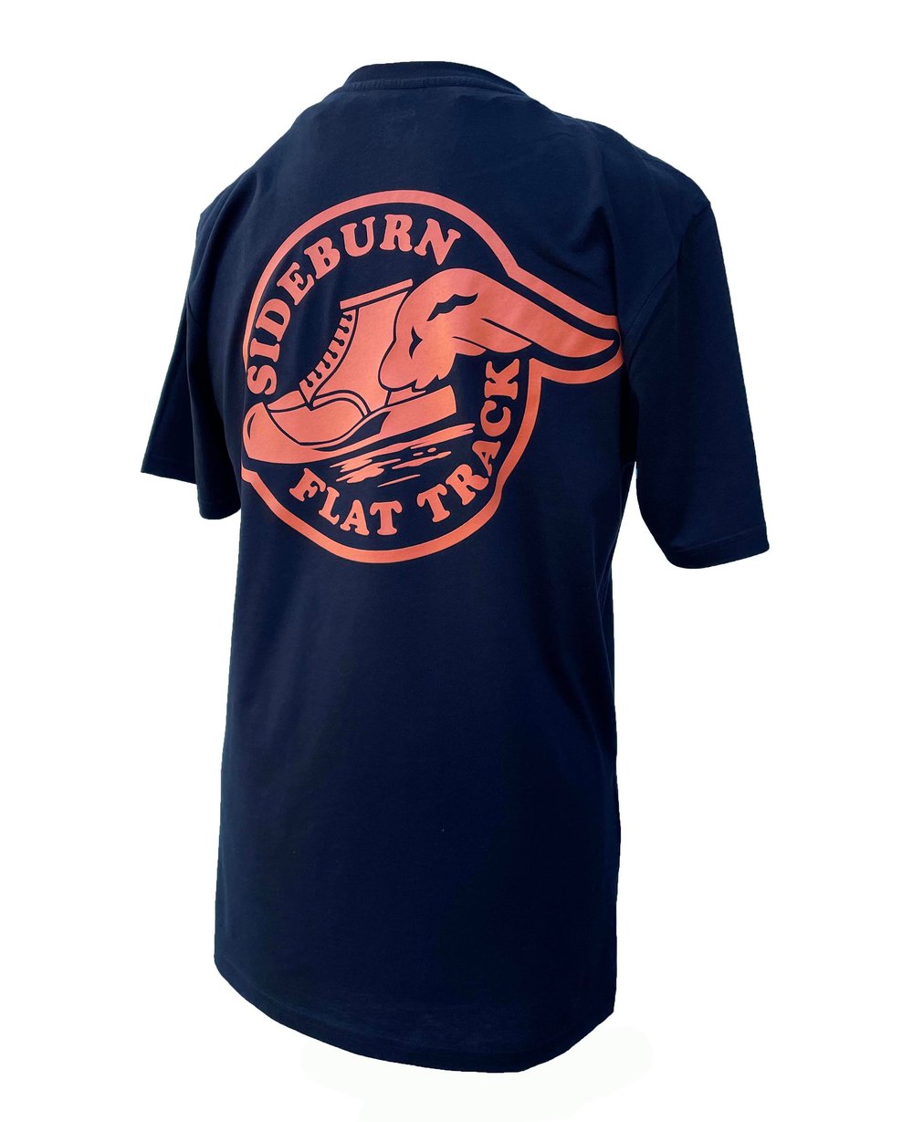 Image of Flat Track T-shirt - BLACK/ORANGE