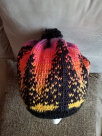 Image 2 of Starburst Sunset Tree Silhouette Beanie