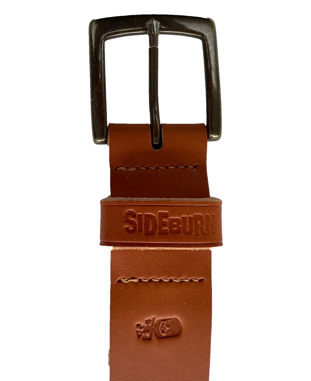 Image of Sideburn Steerhide Belt - Hog Wash _ LAST COUPLE