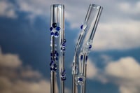 Image 5 of Set of 2 Flower Glass Straws