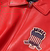 Image 4 of AVIREX U.S.A. ICON LEATHER JACKET RED