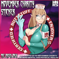 Butt Stuff Enjoyer Movember Charity Sticker