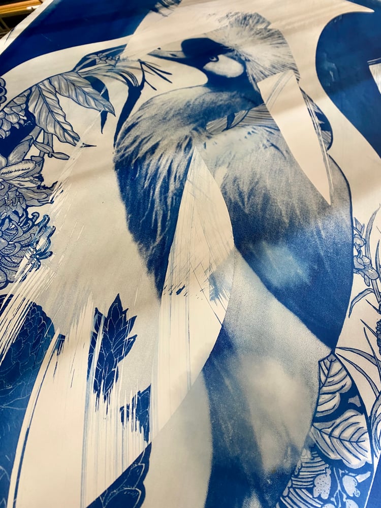 Image of Albert [Un-Lidded Vase] Cyanotype 