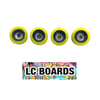 LC BOARDS Urethane Dual Core Wheels Black/Yellow 