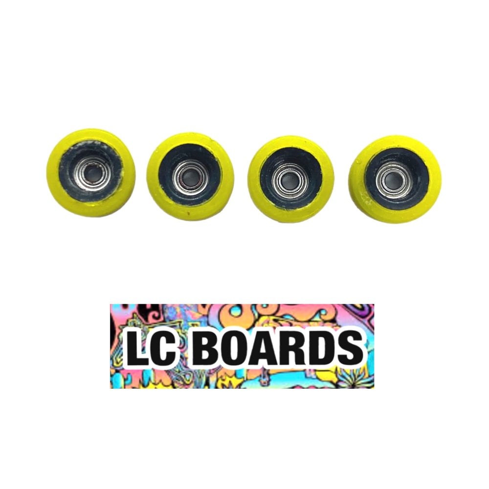 LC BOARDS Urethane Dual Core Wheels Black/Yellow 