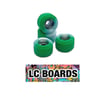 LC BOARDS URETHANE SWIRL MINI WHEELS GREEN/WHITE