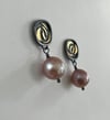 Post Earrings with large Pearl