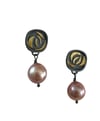 Post Earrings with large Pearl